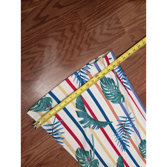 Fashion Nova Vacay To The Tropics Jumpsuit XL Green Stripe Tropical Strapless - Picture 8 of 8